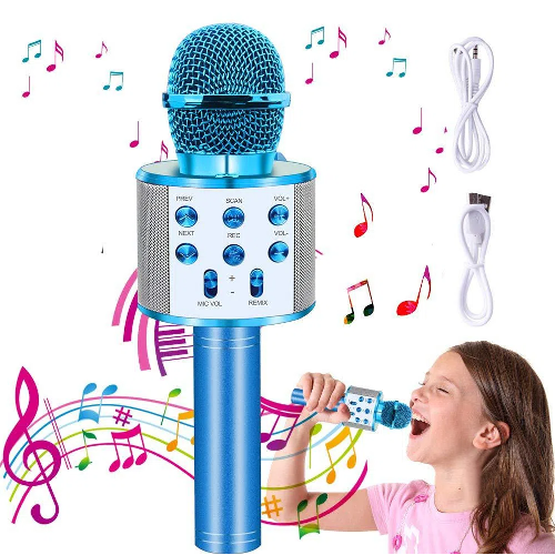 PARLANTE, MICROFONO KARAOKE V6 PARA NIÑOS